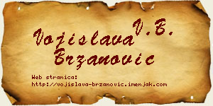 Vojislava Brzanović vizit kartica